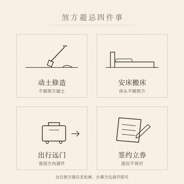 煞方避忌四件事
