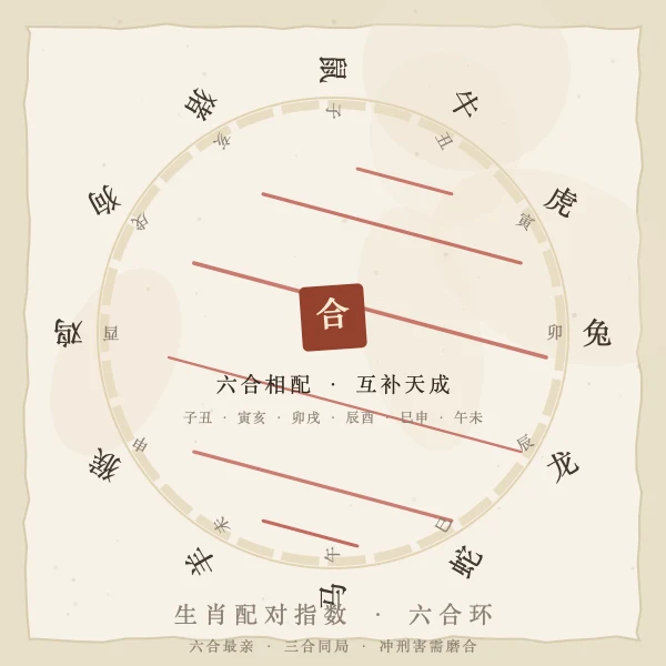 十二生肖六合配对环
