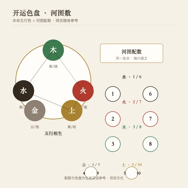 开运色盘与河图数字