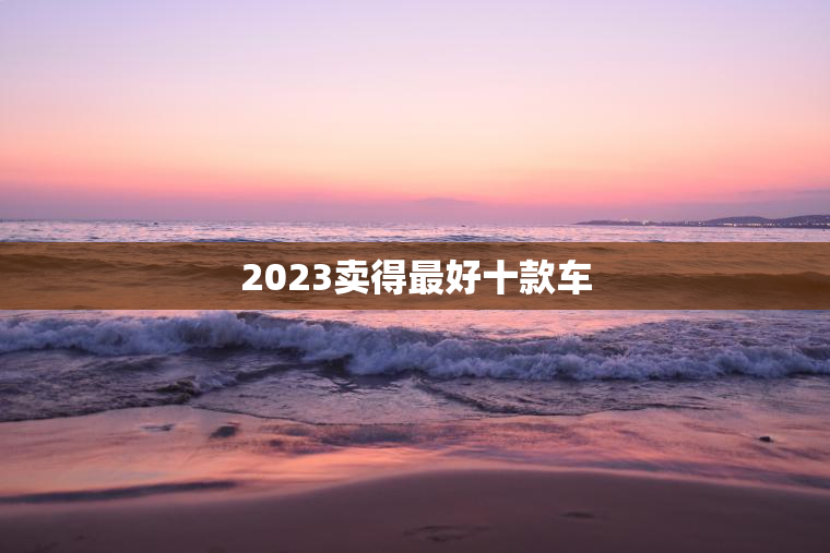 2023卖得最好十款车