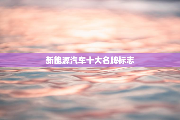 新能源汽车十大名牌标志