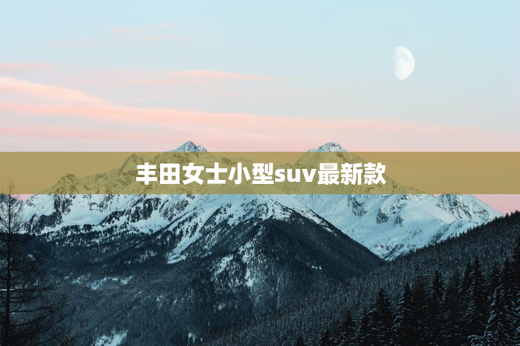 丰田女士小型suv最新款