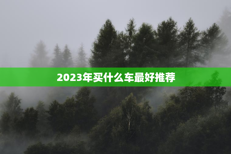 2023年买什么车最好推荐