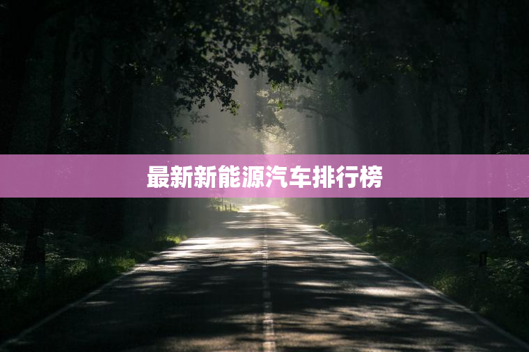最新新能源汽车排行榜