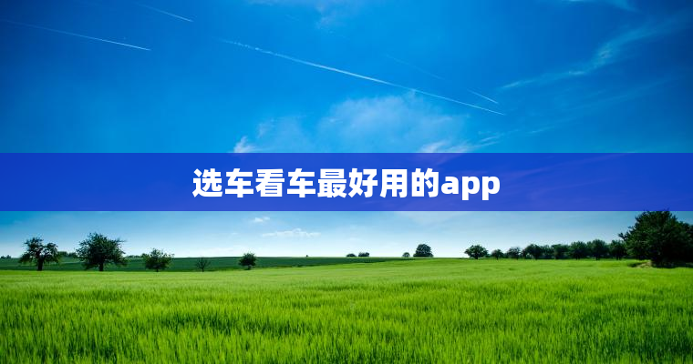 选车看车最好用的app