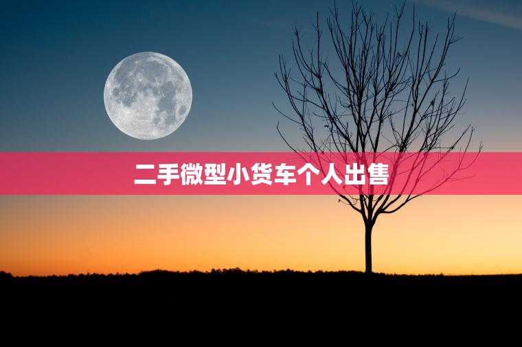 二手微型小货车个人出售