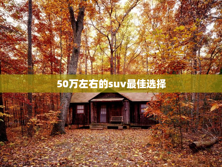 50万左右的suv最佳选择