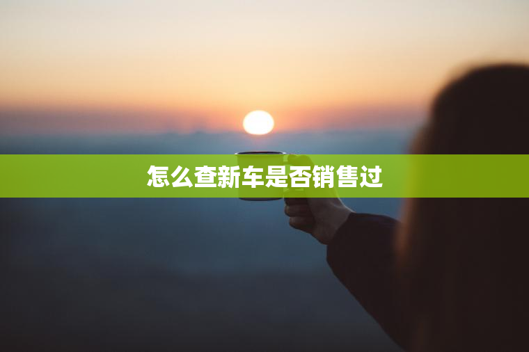 怎么查新车是否销售过