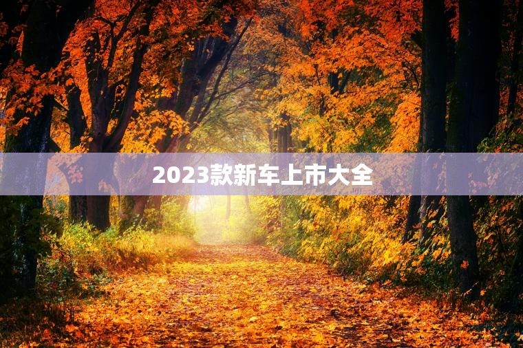 2023款新车上市大全