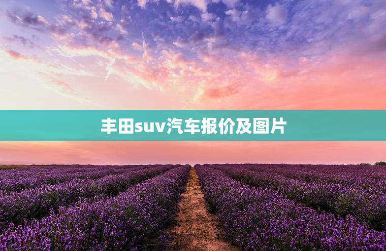 丰田suv汽车报价及图片