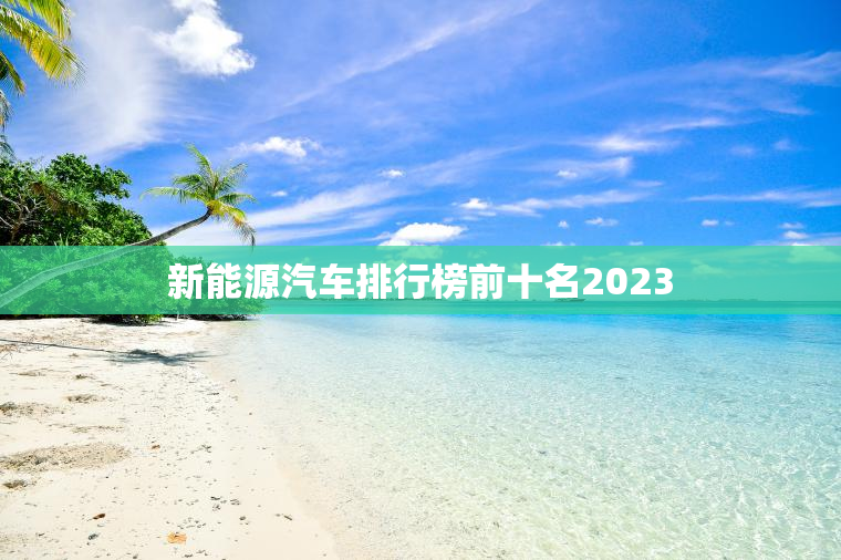 新能源汽车排行榜前十名2023