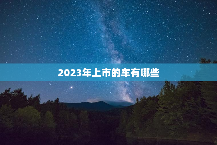 2023年上市的车有哪些 2023年上市的车有哪些