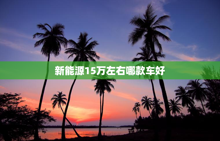 新能源15万左右哪款车好