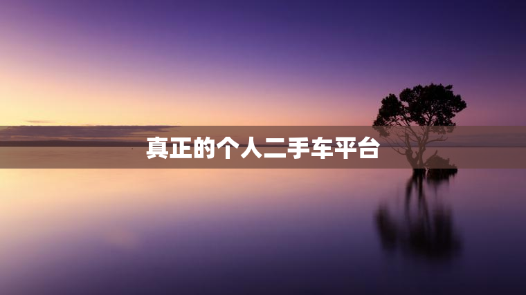 真正的个人二手车平台