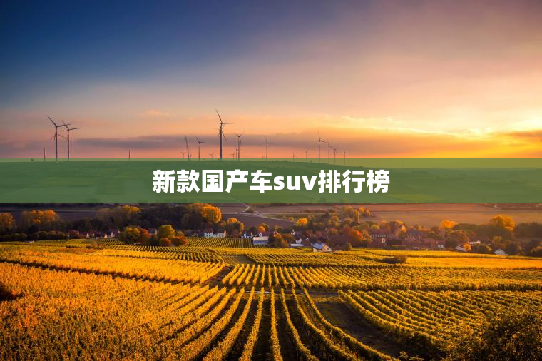 新款国产车suv排行榜