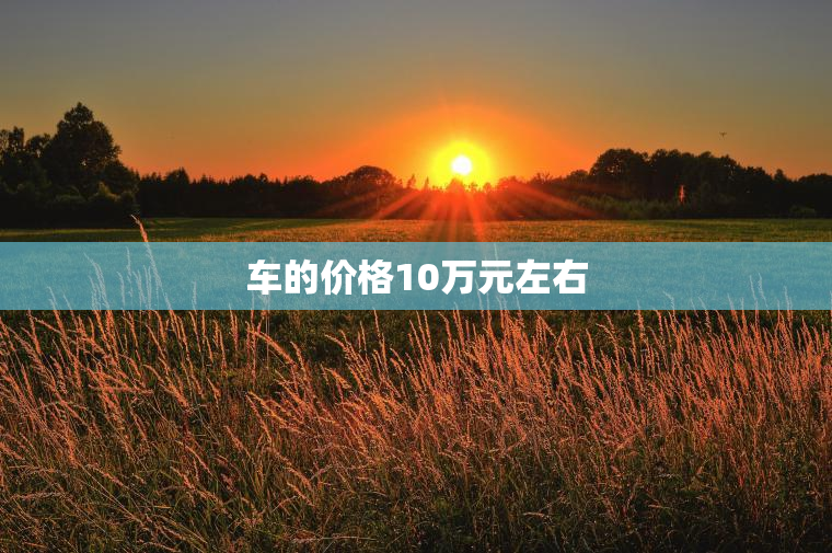 车的价格10万元左右
