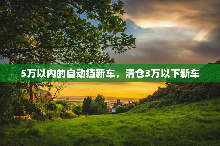 5万以内的自动挡新车，清仓3万以下新车