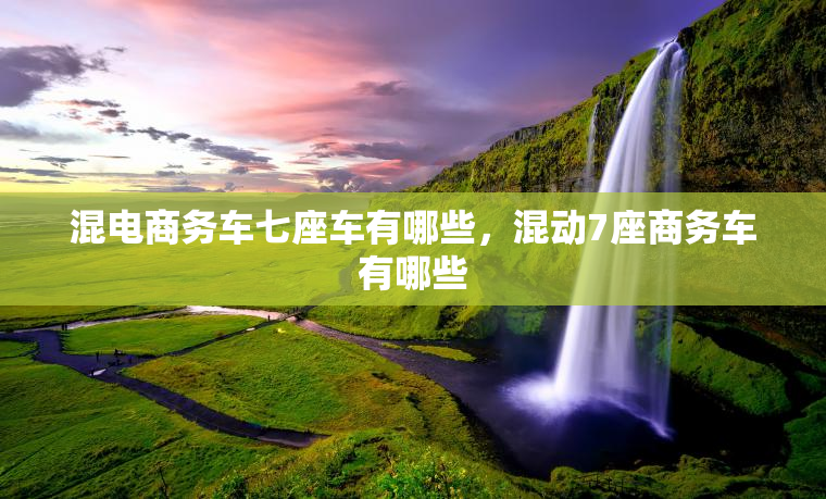 混电商务车七座车有哪些，混动7座商务车有哪些