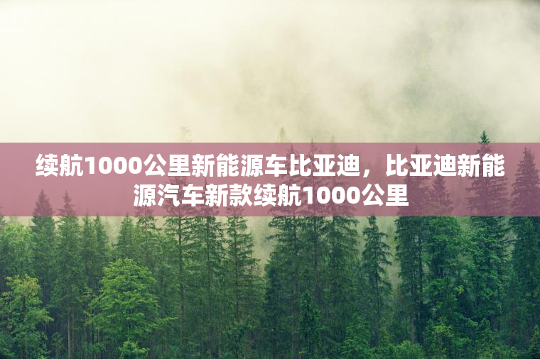 续航1000公里新能源车比亚迪，比亚迪新能源汽车新款续航1000公里