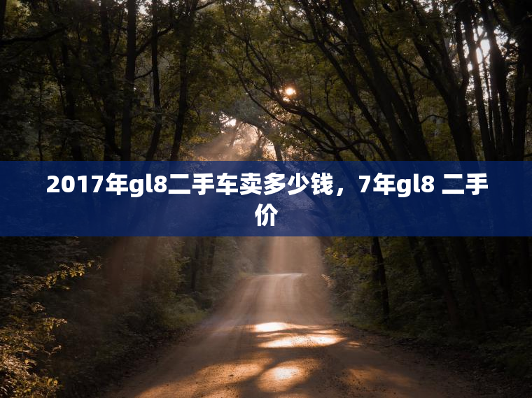 2017年gl8二手车卖多少钱，7年gl8 二手价