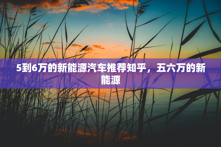 5到6万的新能源汽车推荐知乎，五六万的新能源