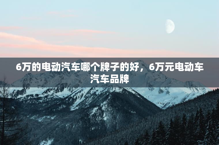 6万的电动汽车哪个牌子的好,6万元电动车汽车品牌 6万的电动汽车哪个牌子的好,6万元电动车汽车品牌