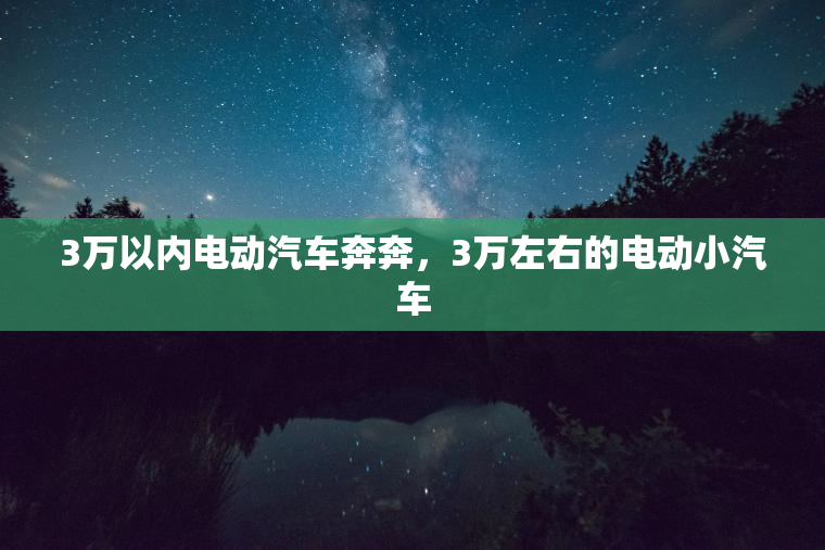 3万以内电动汽车奔奔，3万左右的电动小汽车