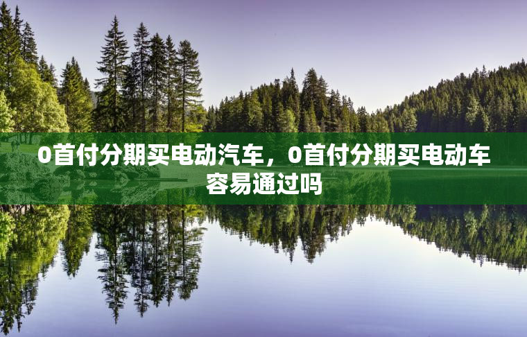 0首付分期买电动汽车，0首付分期买电动车容易通过吗