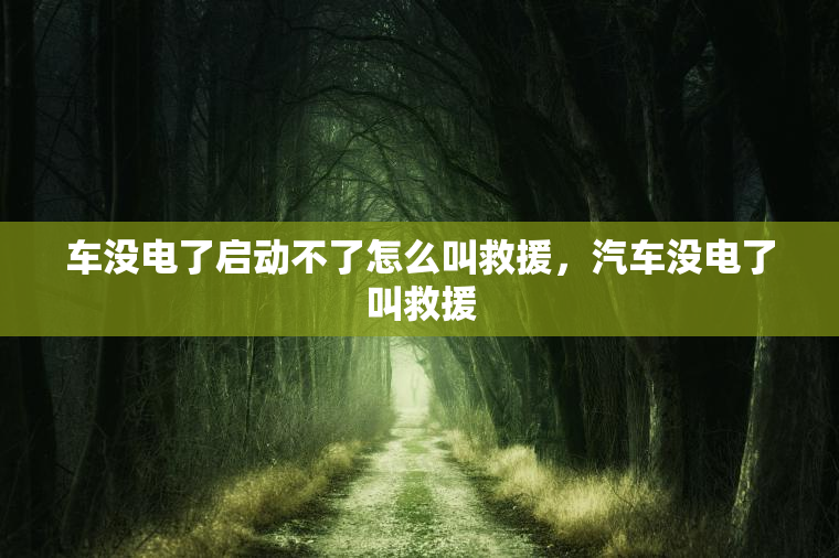 车没电了启动不了怎么叫救援，汽车没电了叫救援