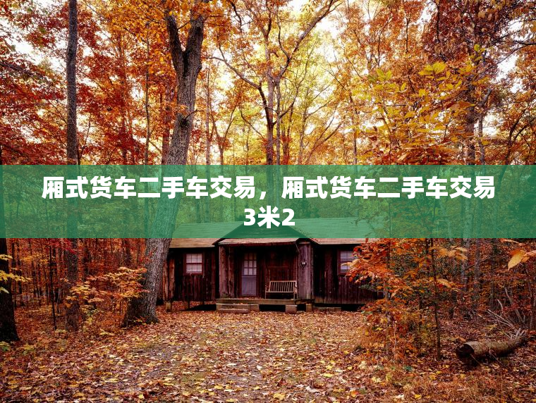 厢式货车二手车交易，厢式货车二手车交易3米2