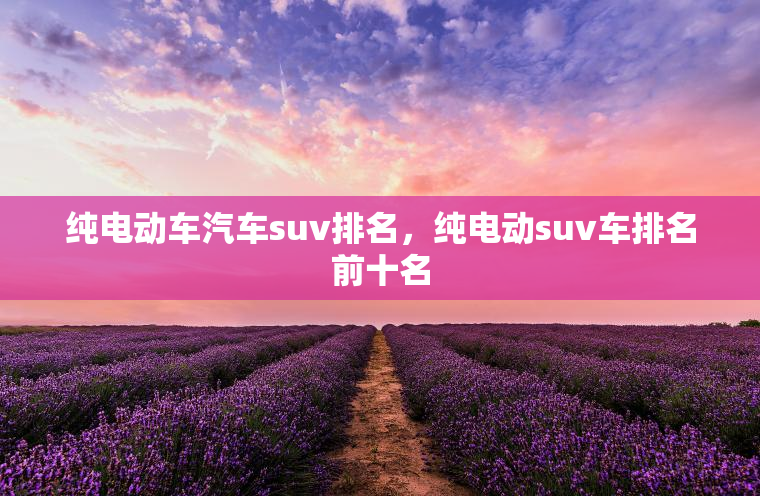 纯电动车汽车suv排名，纯电动suv车排名前十名