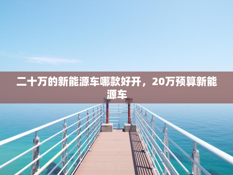 二十万的新能源车哪款好开，20万预算新能源车