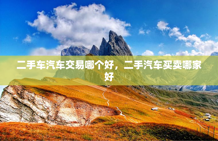 二手车汽车交易哪个好,二手汽车买卖哪家好 二手车汽车交易哪个好,二手汽车买卖哪家好