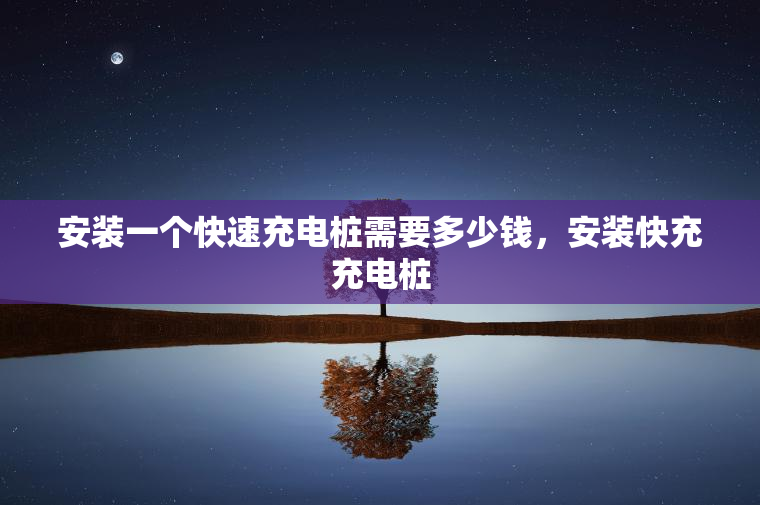 安装一个快速充电桩需要多少钱，安装快充充电桩