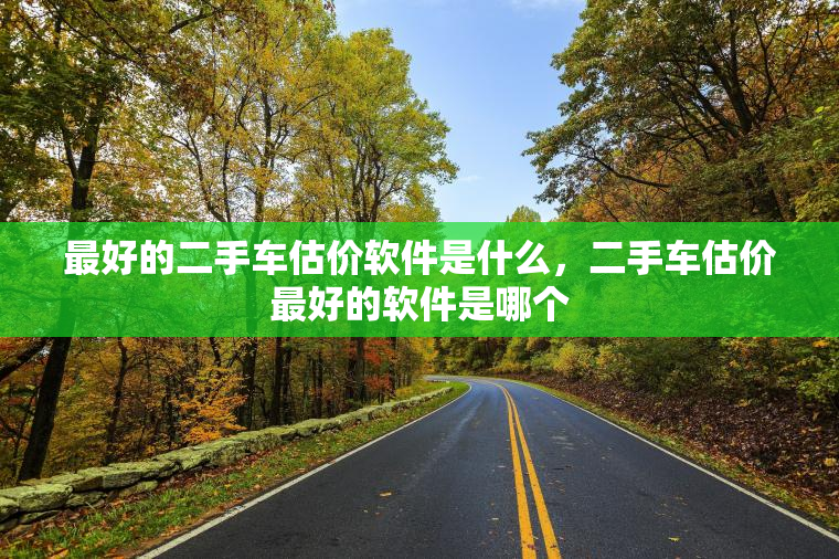 最好的二手车估价软件是什么，二手车估价最好的软件是哪个