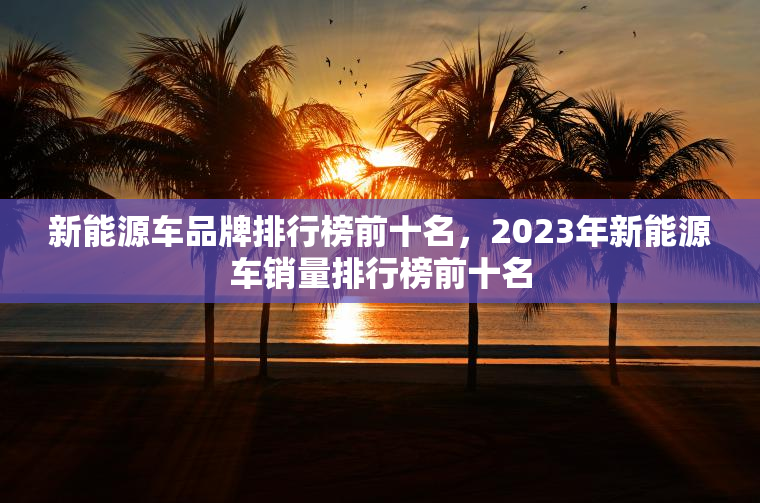 新能源车品牌排行榜前十名，2023年新能源车销量排行榜前十名
