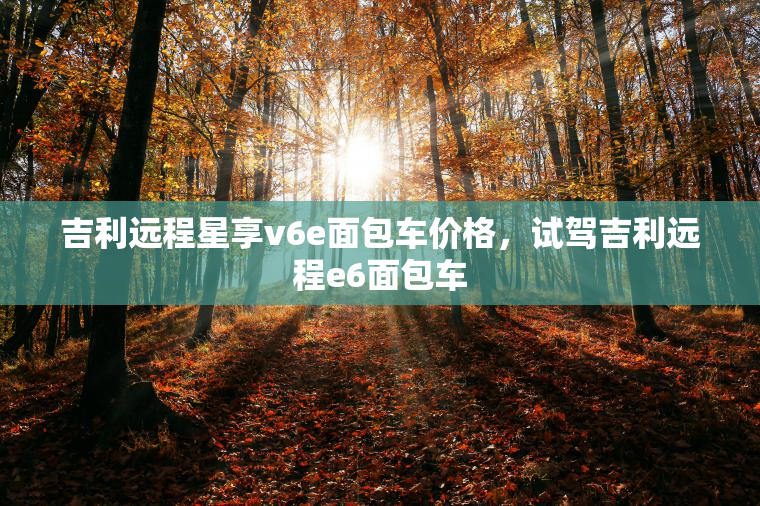 吉利远程星享v6e面包车价格，试驾吉利远程e6面包车