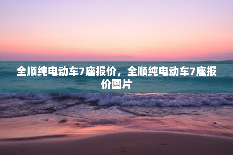 全顺纯电动车7座报价，全顺纯电动车7座报价图片