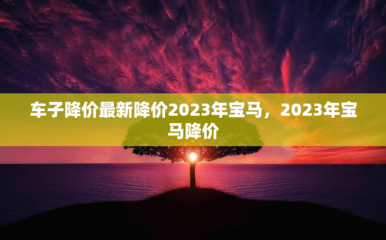 车子降价最新降价2023年宝马，2023年宝马降价