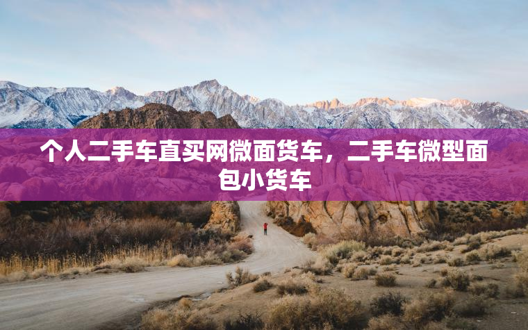 个人二手车直买网微面货车，二手车微型面包小货车