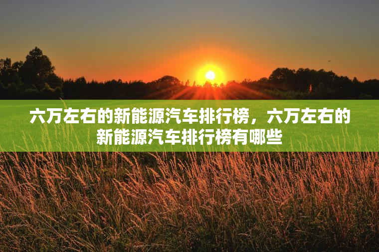 六万左右的新能源汽车排行榜,六万左右的新能源汽车排行榜有哪些 六万左右的新能源汽车排行榜,六万左右的新能源汽车排行榜有哪些