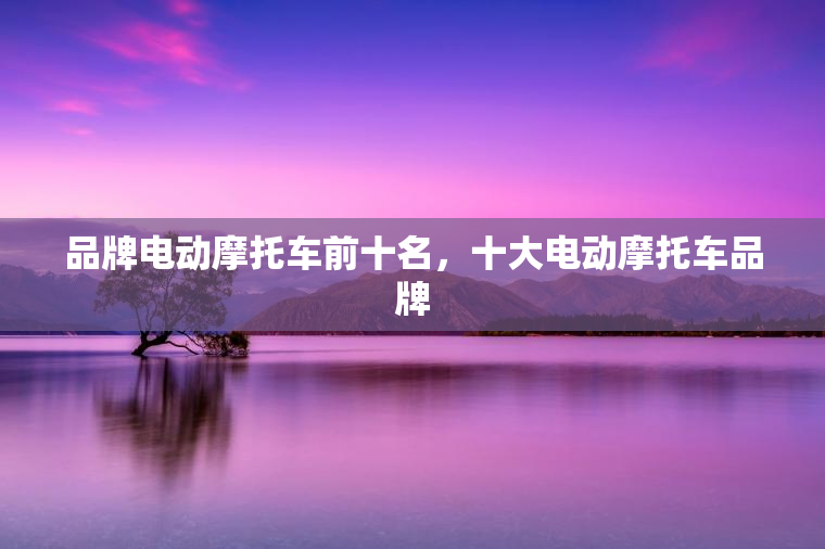 品牌电动摩托车前十名，十大电动摩托车品牌