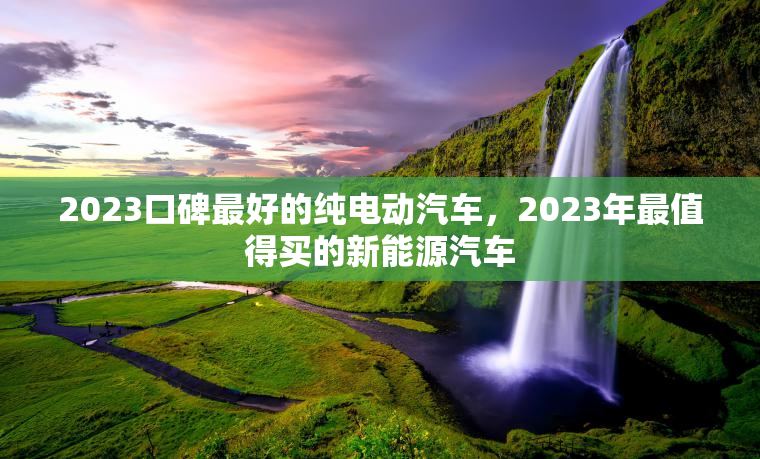 2023口碑最好的纯电动汽车，2023年最值得买的新能源汽车