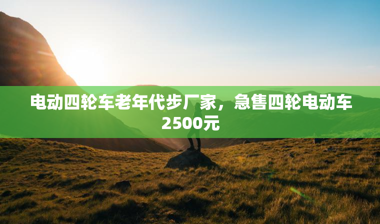 电动四轮车老年代步厂家,急售四轮电动车2500元 电动四轮车老年代步厂家,急售四轮电动车2500元