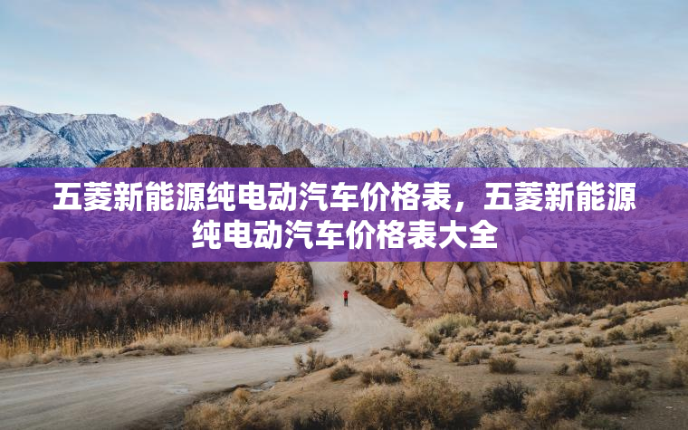 五菱新能源纯电动汽车价格表，五菱新能源纯电动汽车价格表大全