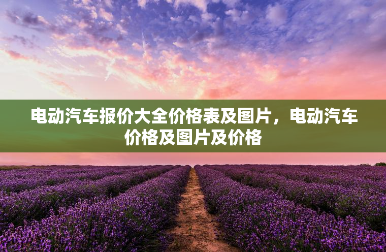 电动汽车报价大全价格表及图片，电动汽车价格及图片及价格