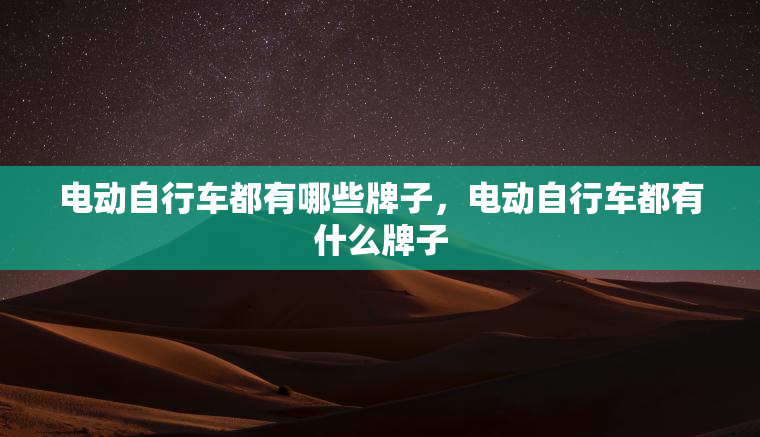 电动自行车都有哪些牌子,电动自行车都有什么牌子 电动自行车都有哪些牌子,电动自行车都有什么牌子