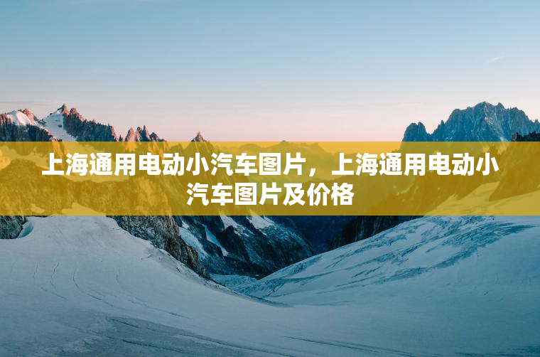 上海通用电动小汽车图片，上海通用电动小汽车图片及价格