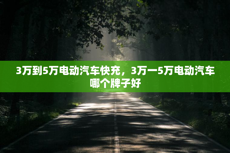 3万到5万电动汽车快充，3万一5万电动汽车哪个牌子好