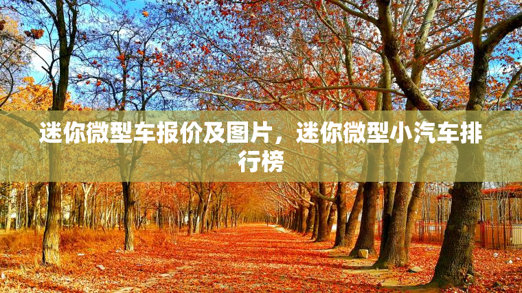 迷你微型车报价及图片，迷你微型小汽车排行榜
